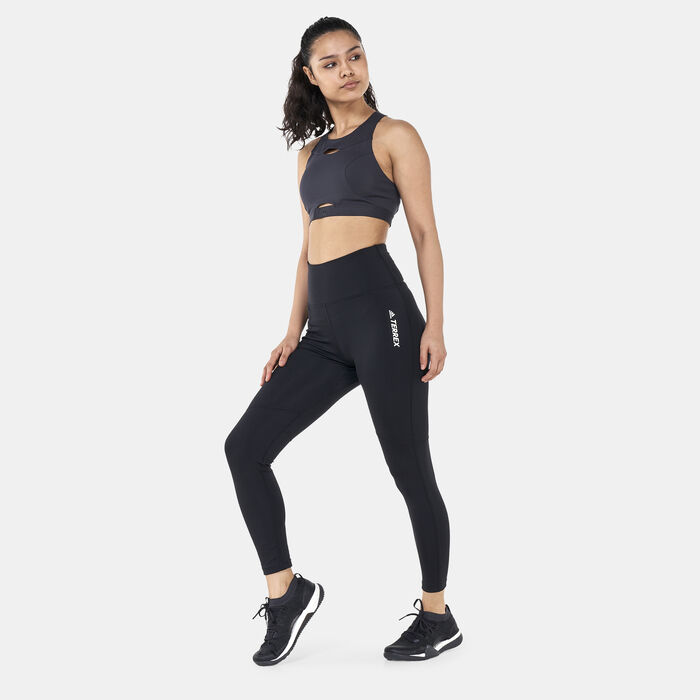 adidas Women's Terrex Multi Primeblue Leggings Black image number 2