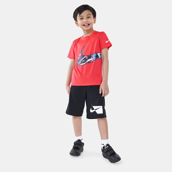 Nike Kids' Swoosh Wrap T-Shirt Red Nike Kids' Swoosh Wrap T-Shirt Red image number 2