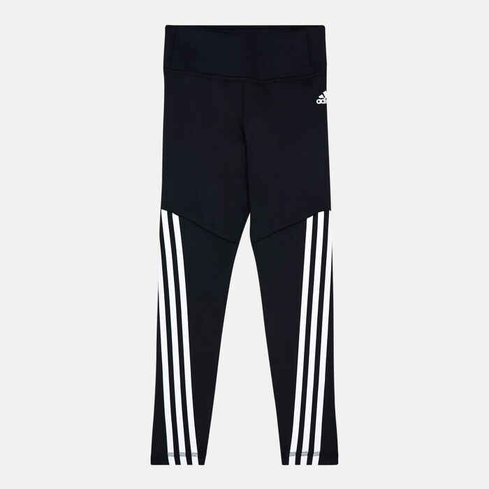adidas Kids' Optime AEROREADY Training 3-Stripes Leggings Black adidas Kids' Optime AEROREADY Training 3-Stripes Leggings Black image number 0