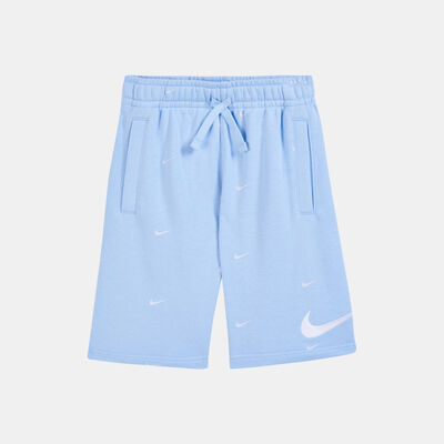 Nike Kids' Sportswear Swoosh French Terry Shorts (Older Kids) Blue