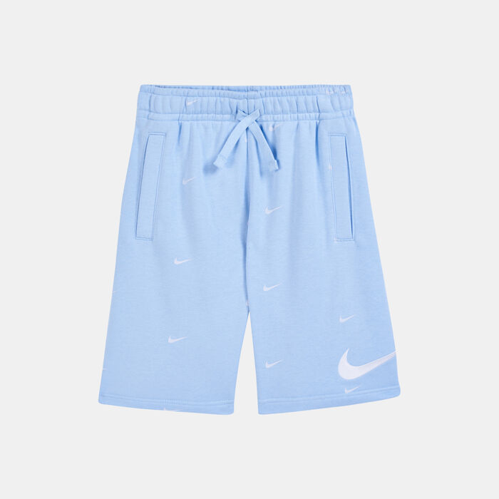 Nike Kids' Sportswear Swoosh French Terry Shorts (Older Kids) Blue image number 0