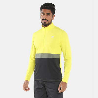 New Balance Men's Accelerate Half Zip Top yellow