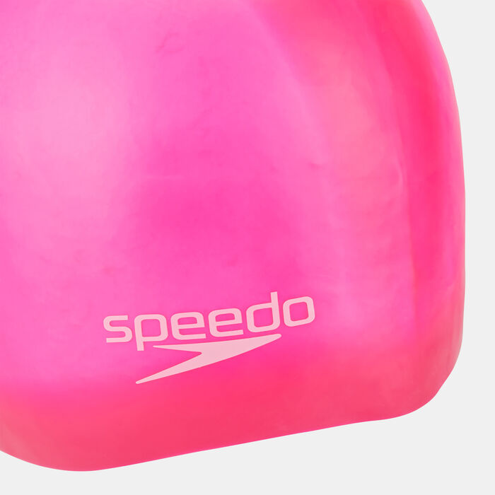 Speedo Kids' Moulded Silicone Swimming Cap Pink image number 2