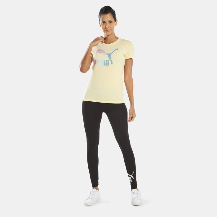 PUMA Women's Crystal Galaxy Graphic T-Shirt yellow image number 2