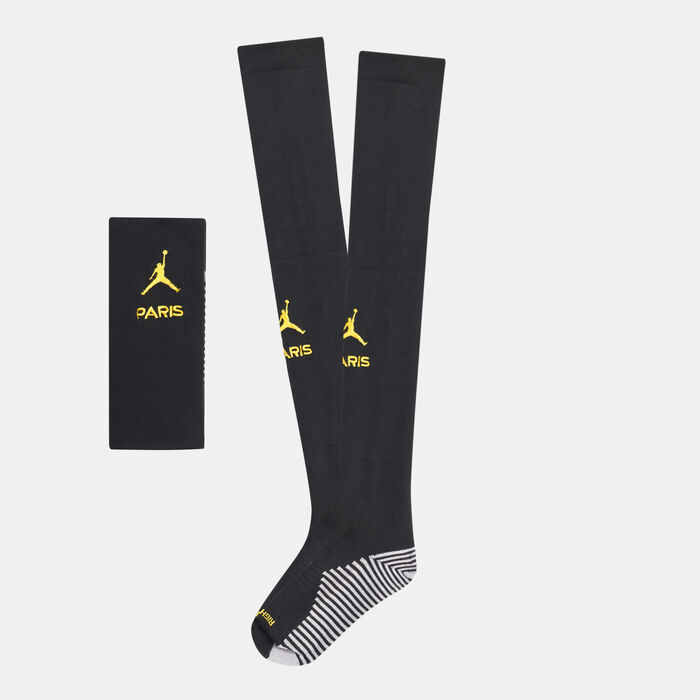 Jordan Men’s Paris Saint-Germain Stadium Goalkeeper Away Football Socks - 2022/23 Black Jordan Men’s Paris Saint-Germain Stadium Goalkeeper Away Football Socks - 2022/23 Black image number 0