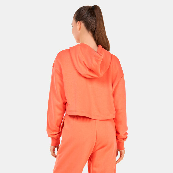 Nike Women's Sportswear Cropped Fleece Hoodie Peach Nike Women's Sportswear Cropped Fleece Hoodie Peach image number 1