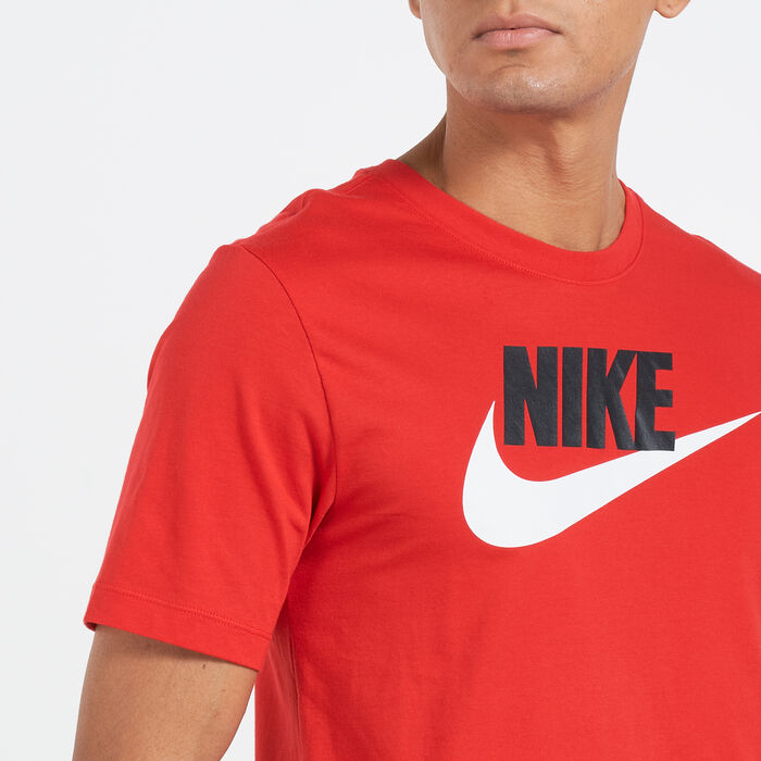 Nike Men's Sportswear Icon Futura T-Shirt Red image number 3