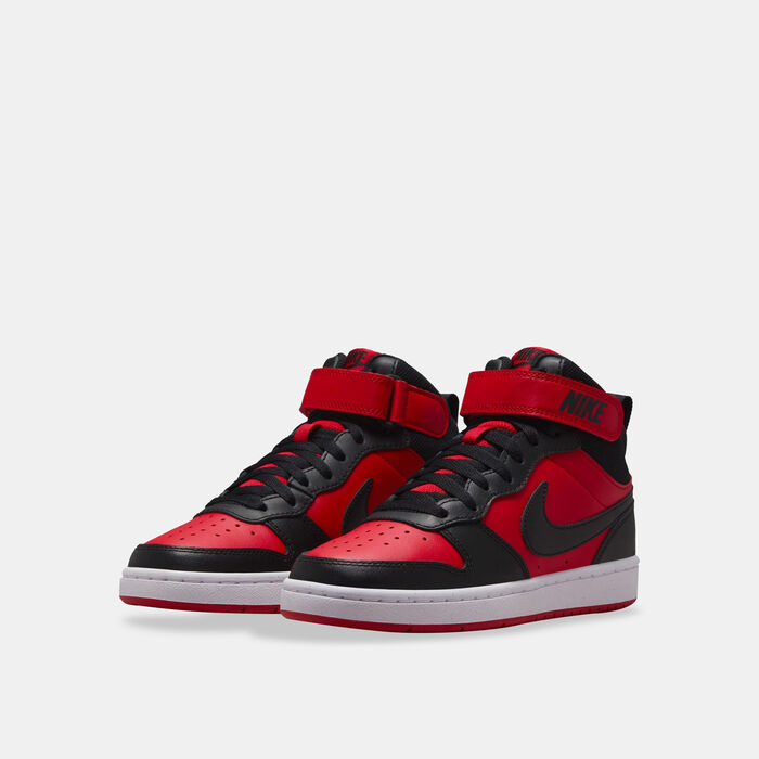 Nike Kids' Court Borough Mid 2 Shoes Red Nike Kids' Court Borough Mid 2 Shoes Red image number 1