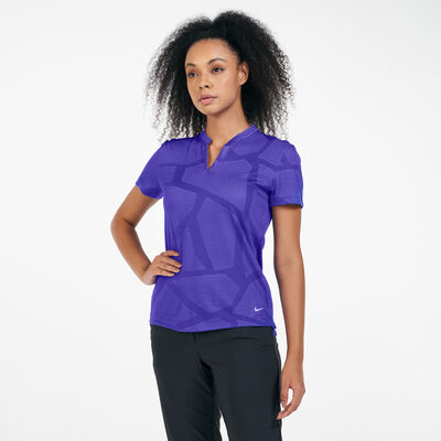 Nike Golf Women's Golf Breathe Jacquard T-Shirt Purple Nike Golf Women's Golf Breathe Jacquard T-Shirt Purple