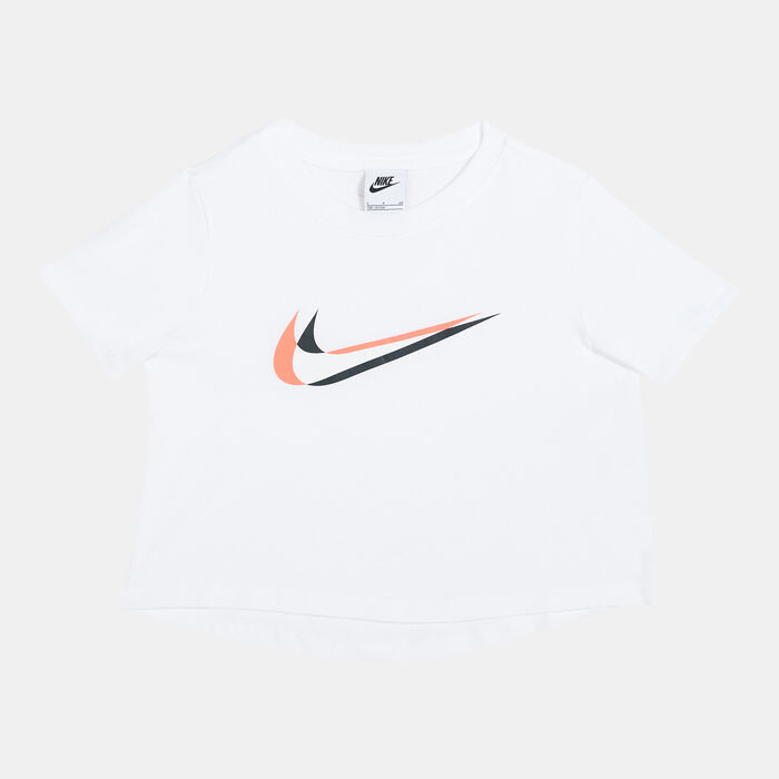 Nike Kids' Sportswear Cropped T-Shirt (Older Kids) White Nike Kids' Sportswear Cropped T-Shirt (Older Kids) White image number 0