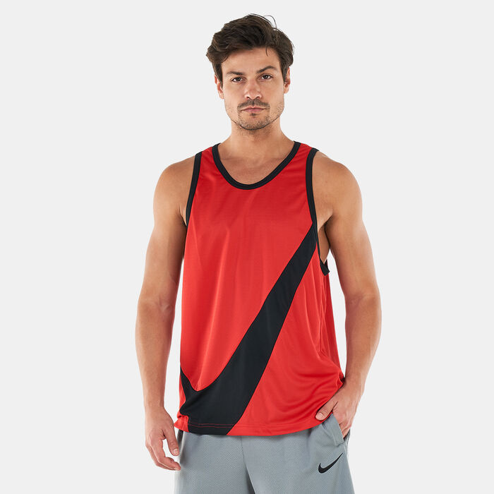 Nike Men's Dri-FIT Basketball Crossover Jersey Red Nike Men's Dri-FIT Basketball Crossover Jersey Red image number 0
