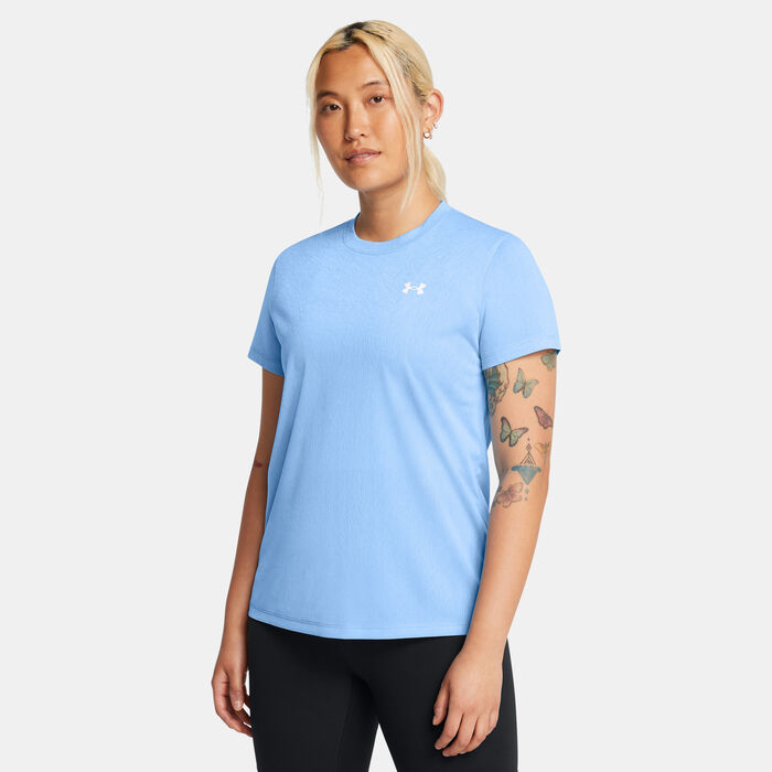 Under Armour Women's UA Tech Riddle Training T-Shirt Blue Under Armour Women's UA Tech Riddle Training T-Shirt Blue image number 0