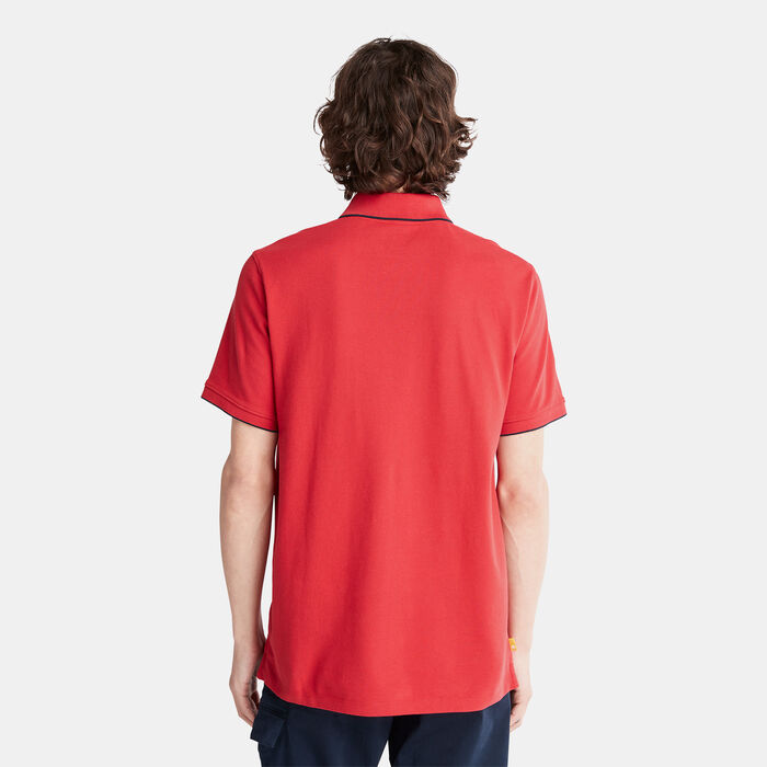 Timberland Men's Brand Carrier Polo Shirt Red image number 1