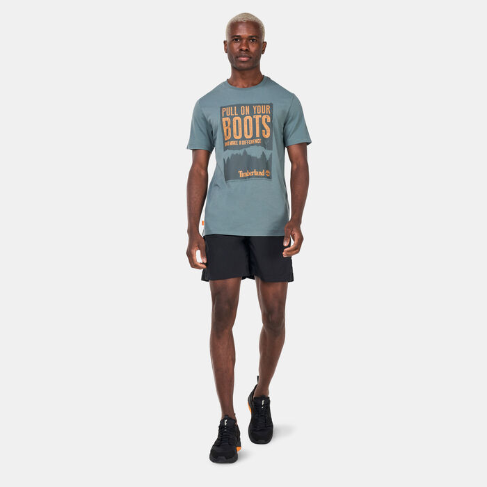 Timberland Men's Boot Logo T-Shirt Green Timberland Men's Boot Logo T-Shirt Green image number 2