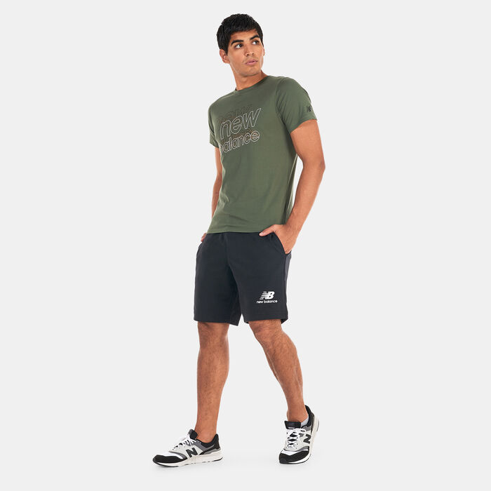 New Balance Men's Essentials Stacked Shorts Green image number 2