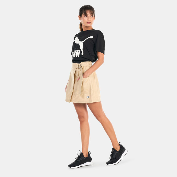 PUMA Women's Downtown Skirt Beige PUMA Women's Downtown Skirt Beige image number 2