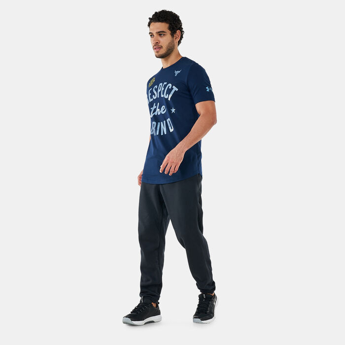 Under Armour Men's UA Project Rock The Grind T-Shirt Blue image number 2