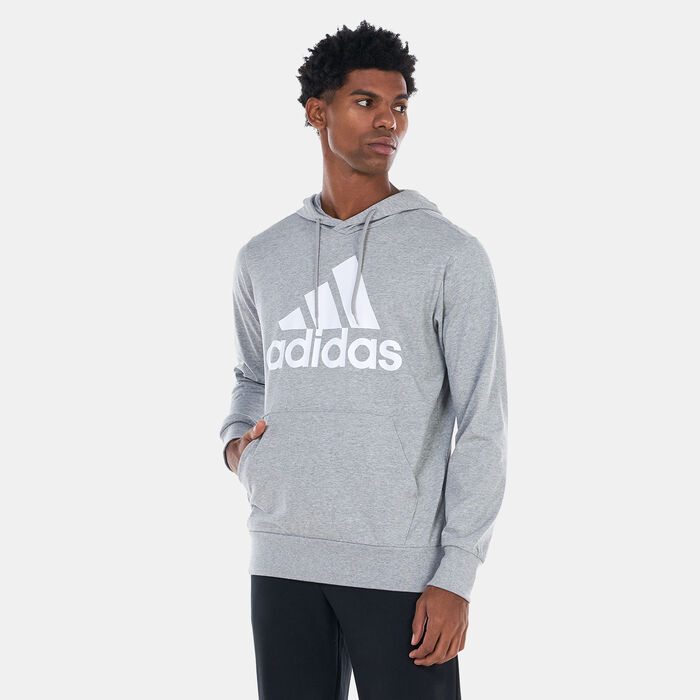 adidas Men's Essentials Logo Hoodie Grey image number 0