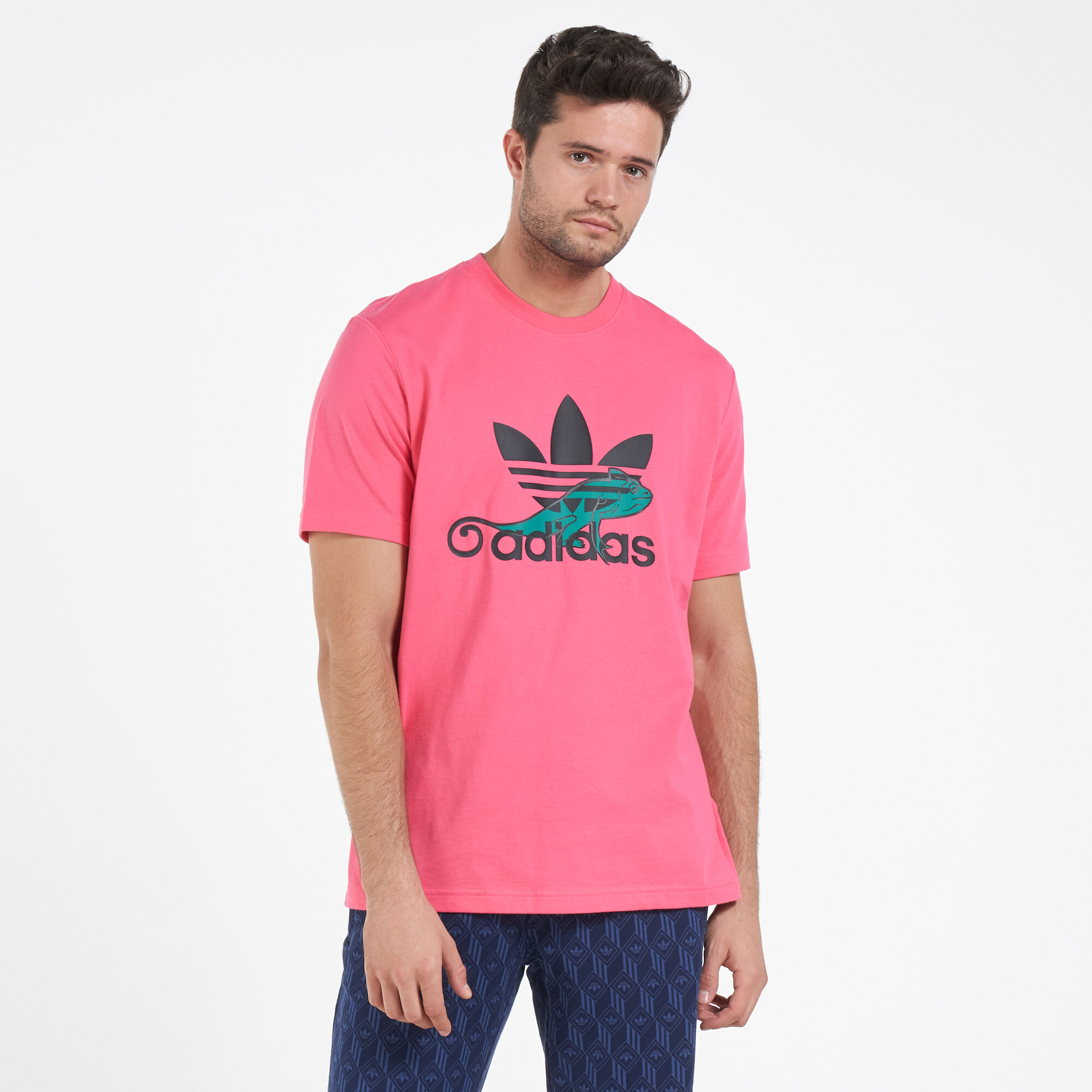 Mens pink adidas originals t shirt best sale