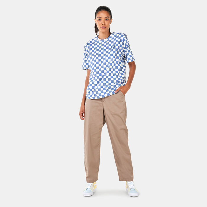 Vans Women's Skate Off The Wall Check T-Shirt Blue Vans Women's Skate Off The Wall Check T-Shirt Blue image number 2