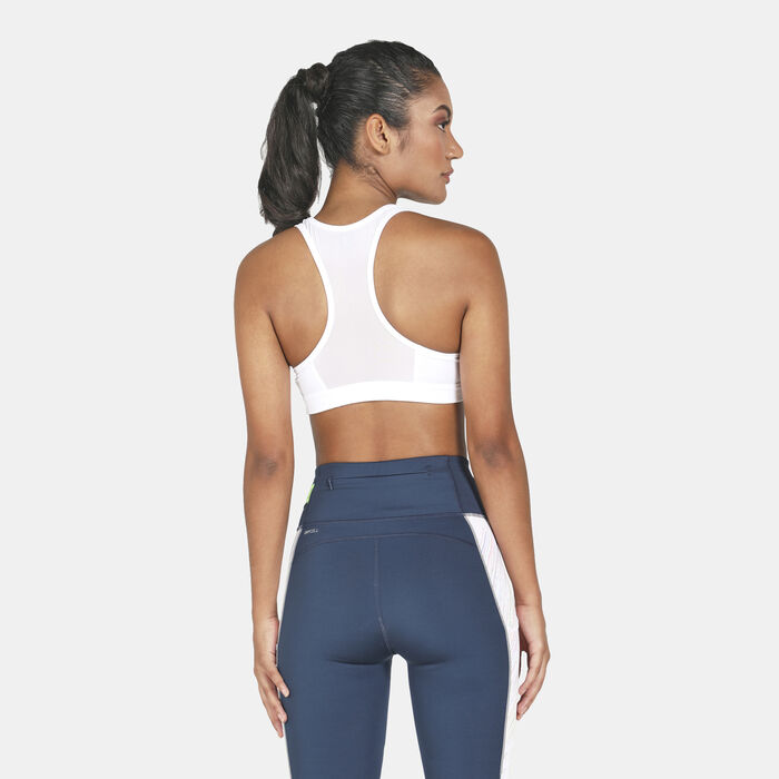 PUMA Women's Mid Impact 4Keeps Sports Bra White PUMA Women's Mid Impact 4Keeps Sports Bra White image number 1
