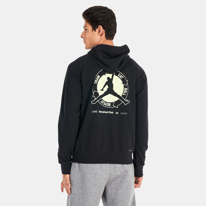 Jordan Men's Dri-FIT Sport BC Fleece Hoodie Black Jordan Men's Dri-FIT Sport BC Fleece Hoodie Black image number 1