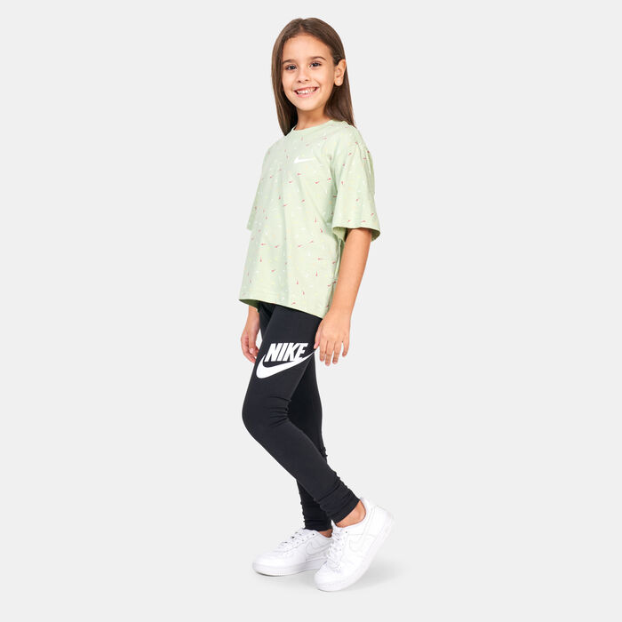 Nike Kids' Sportswear Essential Futura Leggings (Older Kids) Black image number 2