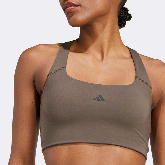adidas Women's Powerimpact Medium-Support Training Sports Bra Green adidas Women's Powerimpact Medium-Support Training Sports Bra Green image number 4