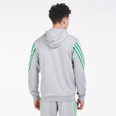 adidas Men's 3-Stripes Tape Hoodie Grey