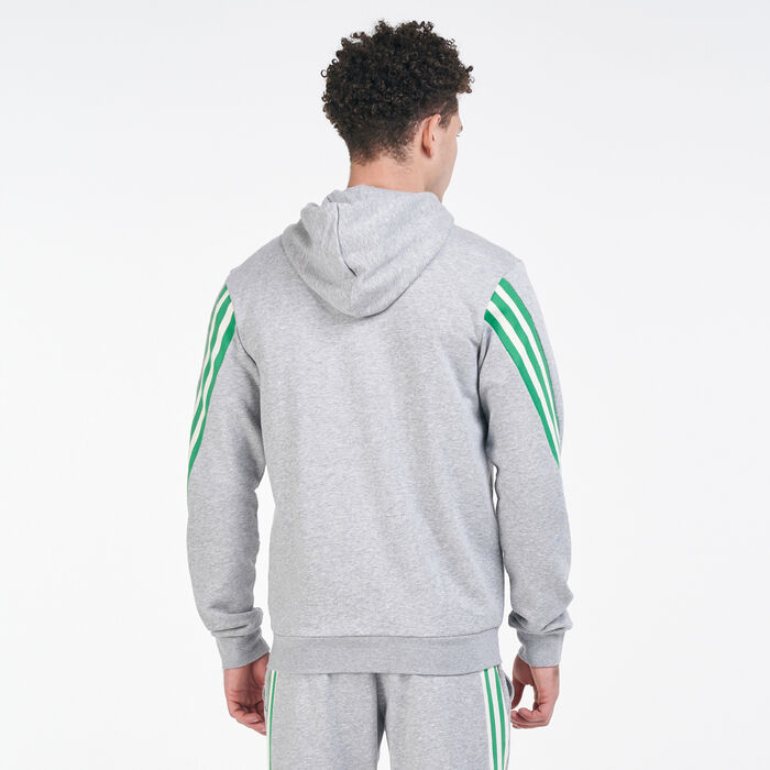 adidas Men's 3-Stripes Tape Hoodie Grey image number 1