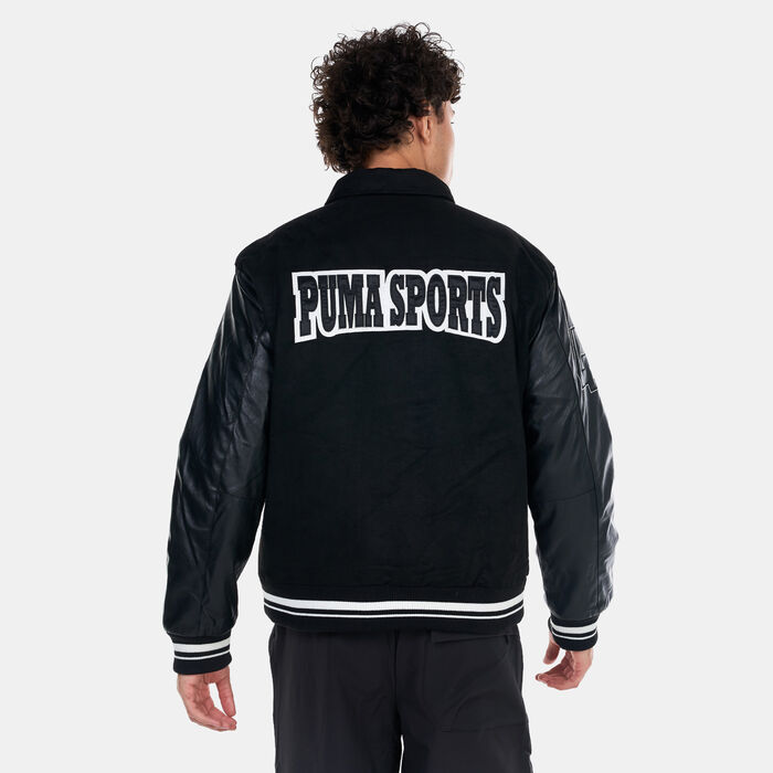 PUMA Men's TEAM Varsity Jacket Black image number 1