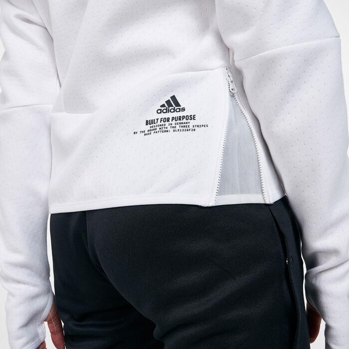 adidas Women's Z.N.E. Hoodie White image number 3