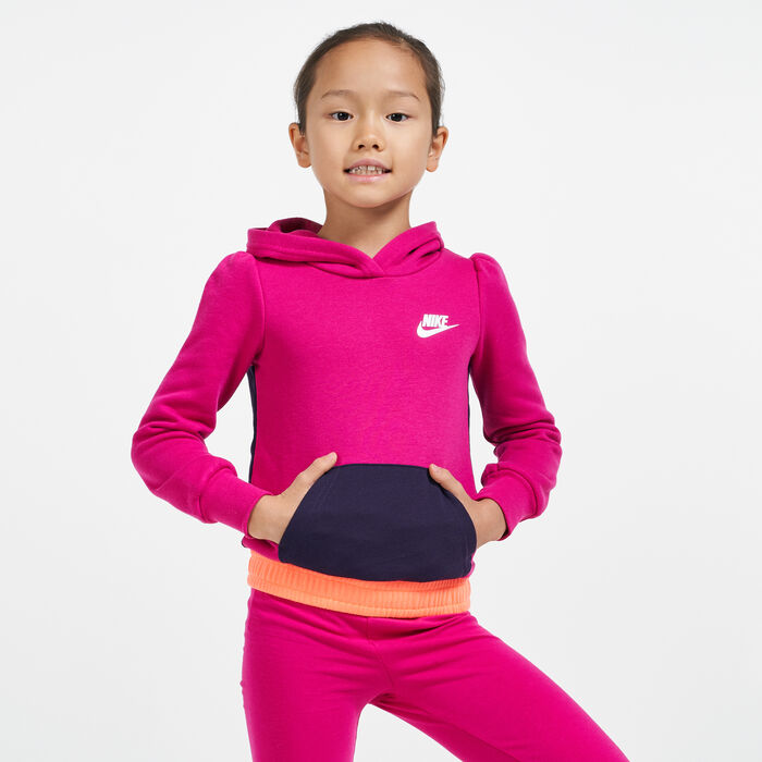 Nike Kids' French Terry Hoodie Pink Nike Kids' French Terry Hoodie Pink image number 0