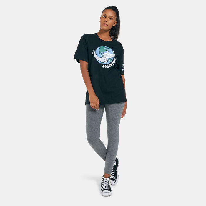 Converse Love Your Mother Center Front T-Shirt Black Converse Love Your Mother Center Front T-Shirt Black image number 3