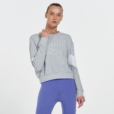 PUMA Women's Rebel Sweatshirt Grey PUMA Women's Rebel Sweatshirt Grey