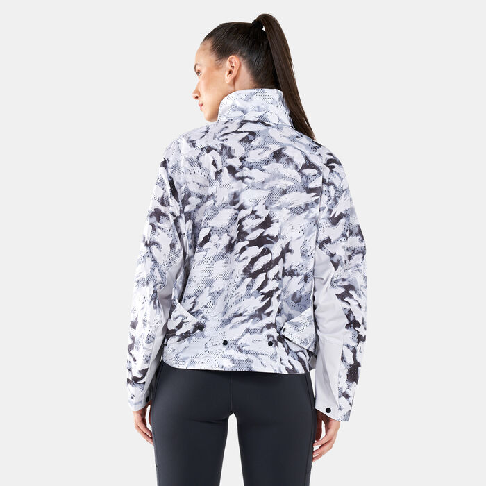 adidas Women's Fast Allover Print Jacket Grey image number 1