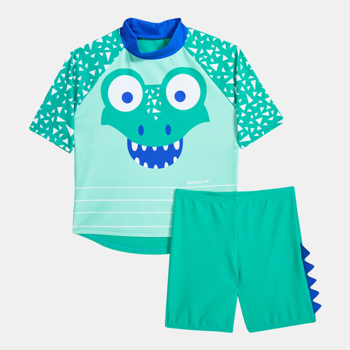 Speedo Kids' Sea Squad Swimming Top & Shorts Set (Baby & Toddler) Green Speedo Kids' Sea Squad Swimming Top & Shorts Set (Baby & Toddler) Green image number 0