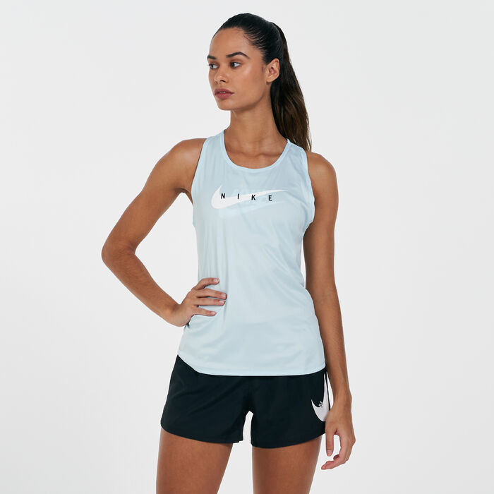 Nike Women's Swoosh Run Tank Top Blue Nike Women's Swoosh Run Tank Top Blue image number 0