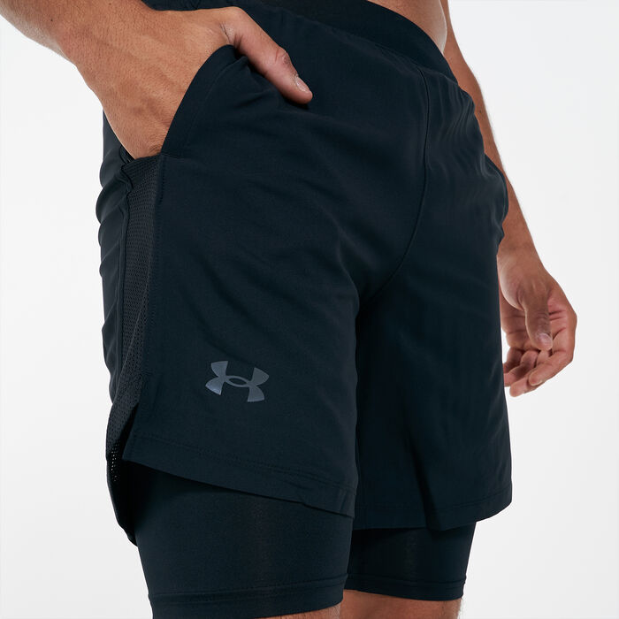 Under Armour Men's Launch Run 2-in-1 Shorts Black image number 3