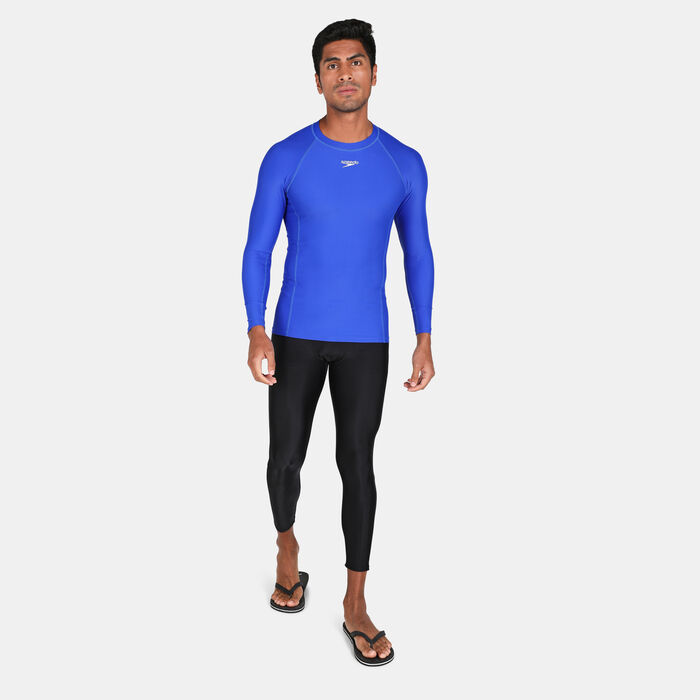 Speedo Men's Essential Rashguard Swimming T-Shirt Blue image number 2