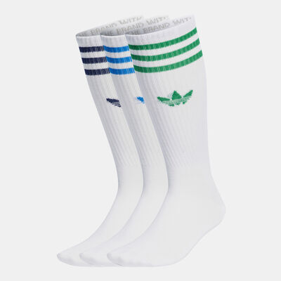 adidas Originals Men's Solid Crew Socks (3 Pairs) Multi
