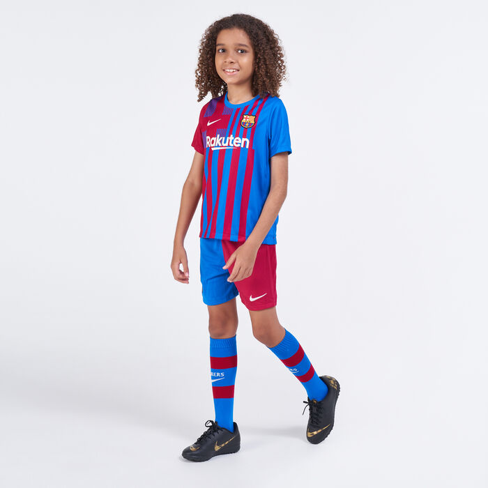 Nike Kids' F.C. Barcelona Home Football Kit Blue Nike Kids' F.C. Barcelona Home Football Kit Blue image number 0
