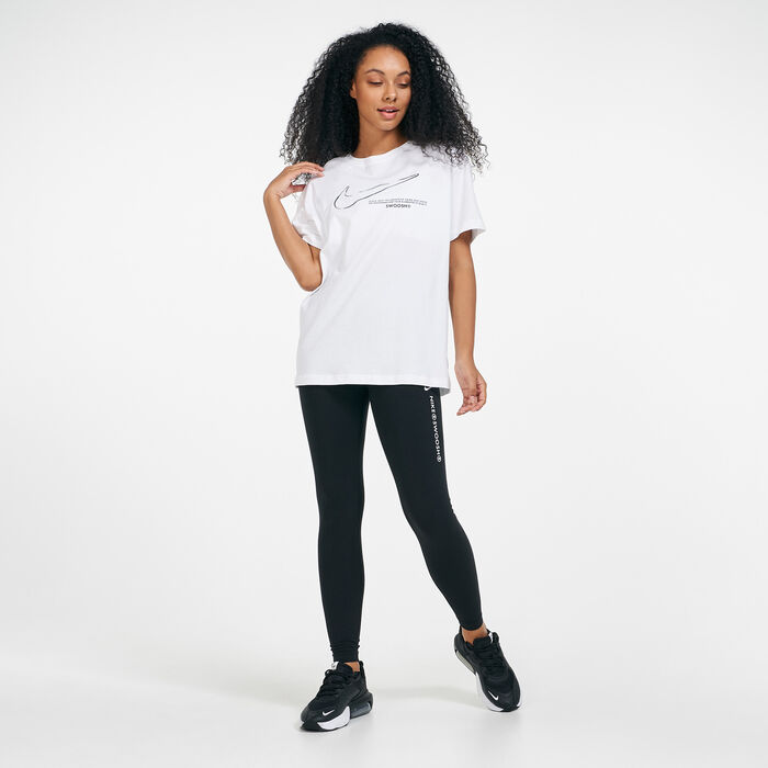 Nike Women's Sportswear Swoosh Leggings Black image number 2