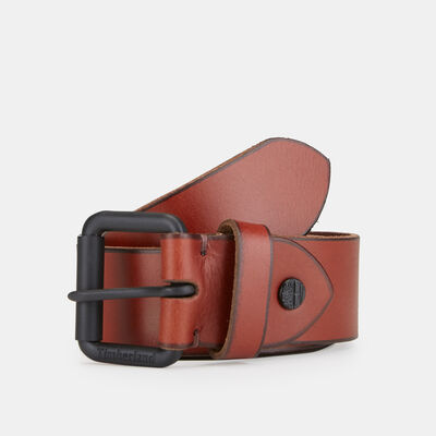 Timberland Roller-Buckle Buffalo Leather Belt Brown Timberland Roller-Buckle Buffalo Leather Belt Brown