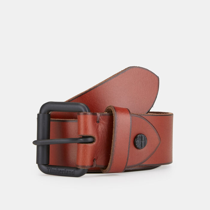 Timberland Roller-Buckle Buffalo Leather Belt Brown Timberland Roller-Buckle Buffalo Leather Belt Brown image number 0