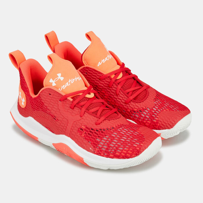 Under Armour UA Spawn 3 Basketball Shoe Red image number 2