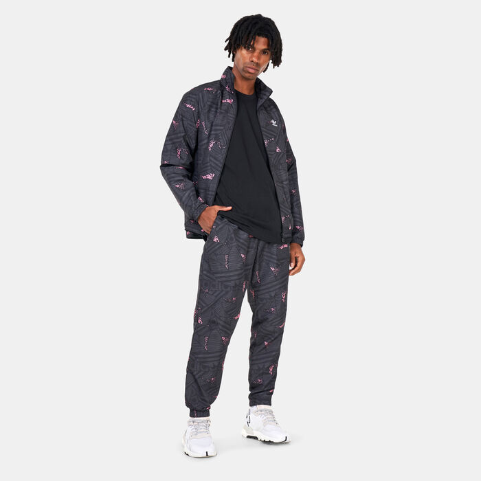 adidas Originals Men's Rekive Trefoil All Over Print Track Pants Black adidas Originals Men's Rekive Trefoil All Over Print Track Pants Black image number 2