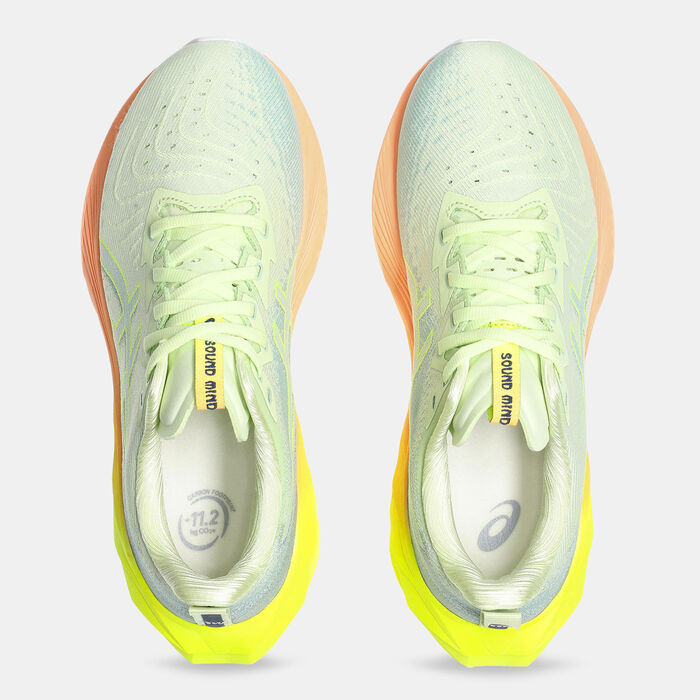 ASICS Women's NOVABLAST 4 Paris Running Shoes Green image number 4