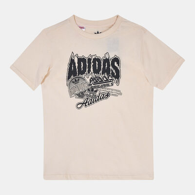 adidas Originals Kids' Graphic T-Shirt Beige