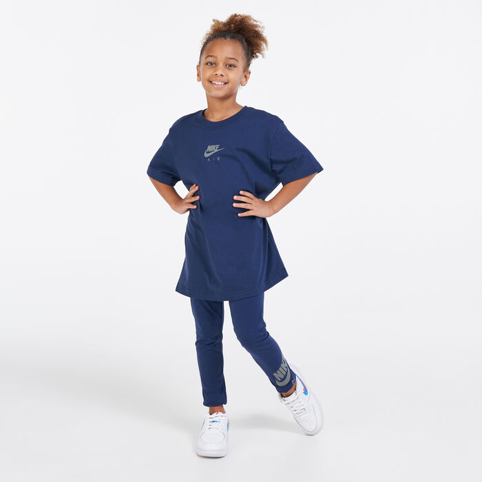 Nike Kids' Sportswear Air Favourites Leggings Blue image number 2